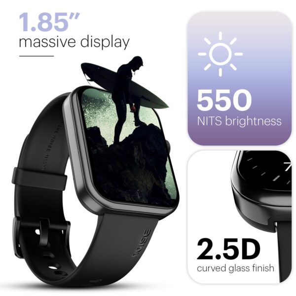 Noise Pulse 2 Max 1.85" Display, Bluetooth Calling Smart Watch, 10 Days Battery, 550 NITS Brightness, Smart DND, 100 Sports Modes, Smartwatch for Men and Women  Visit the Noise Store