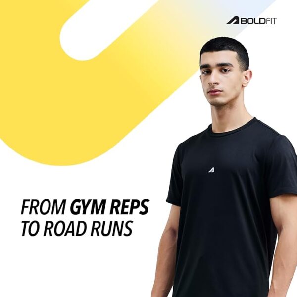 Boldfit Tshirt for Man Regular fit Gym t Shirts for Men Workout Active wear t Shirt for Man Running Mens t-Shirts Running Tshirt for Men Workout Gym wear Mens