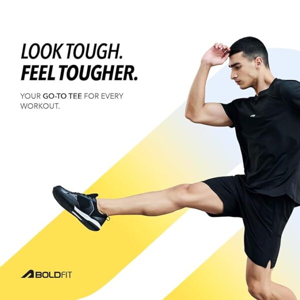 Boldfit Tshirt for Man Regular fit Gym t Shirts for Men Workout Active wear t Shirt for Man Running Mens t-Shirts Running Tshirt for Men Workout Gym wear Mens