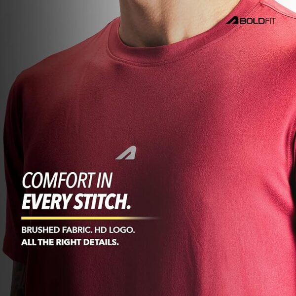Boldfit Tshirt for Man Regular fit Gym t Shirts for Men Workout Active wear t Shirt for Man Running Mens t-Shirts Running Tshirt for Men Workout Gym wear Mens
